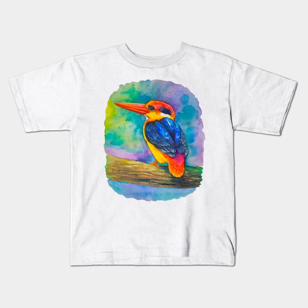 The watercolor bird Kids T-Shirt by LilianaTikage